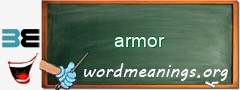 WordMeaning blackboard for armor